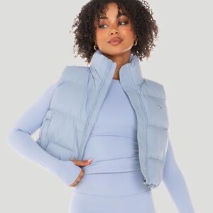 DRY GOODS Blue Puffer Vest reversible size M